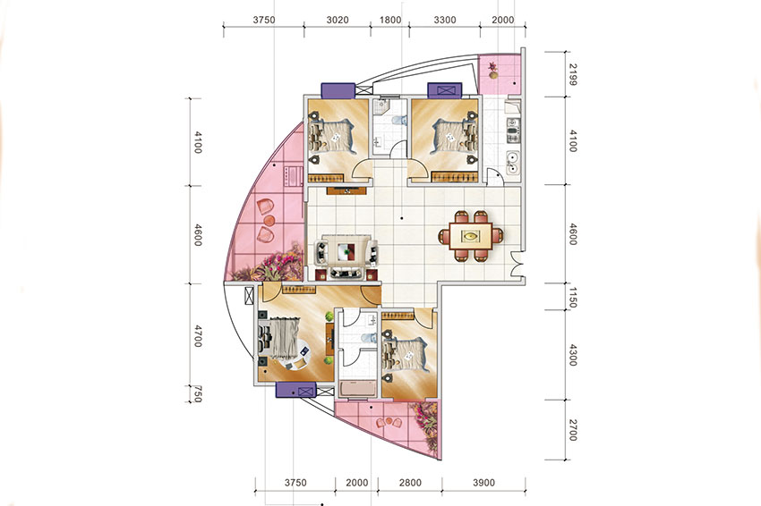 1、2、3、4#185户型