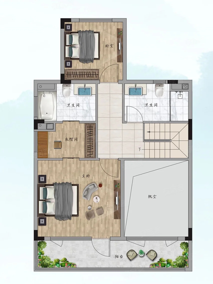建面约155㎡户型