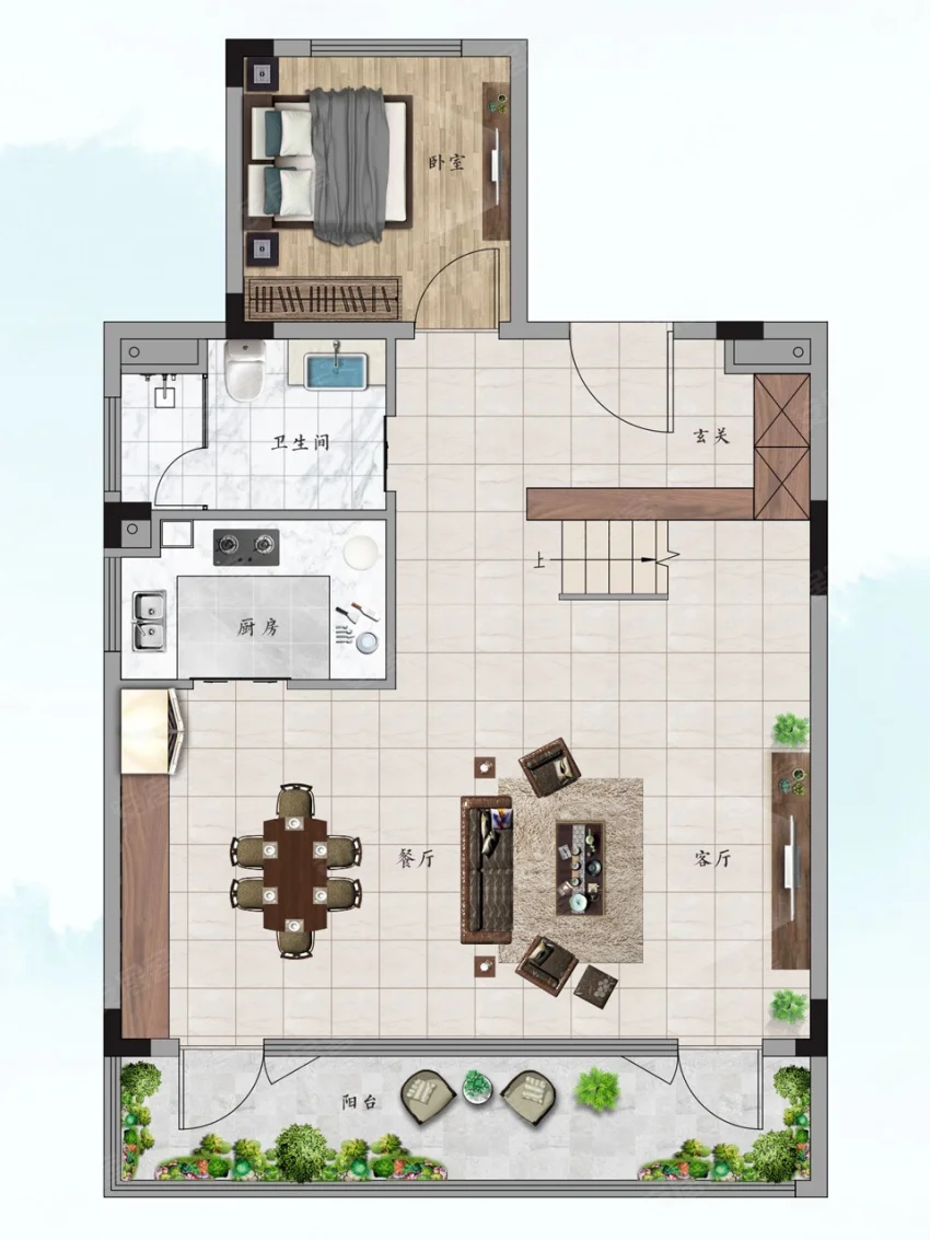 建面约146㎡户型